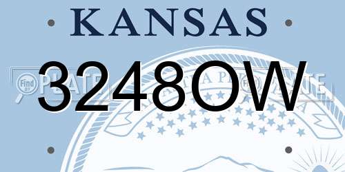 3248OW Kansas License Plate