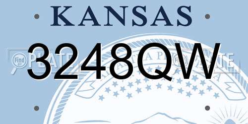 3248QW Kansas License Plate