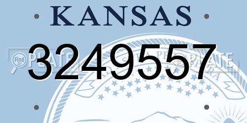 3249557 Kansas License Plate