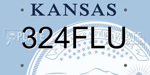324FLU Kansas License Plate