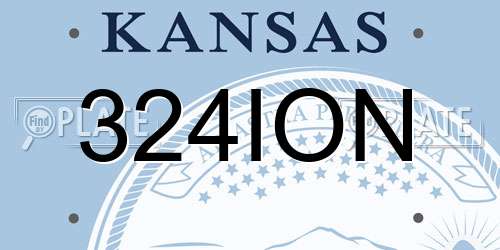 324ION Kansas License Plate