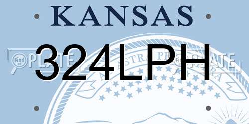 324LPH Kansas License Plate