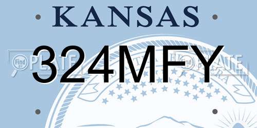 324MFY Kansas License Plate