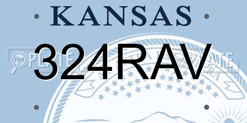 324RAV Kansas License Plate