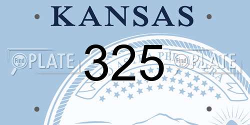 325 Kansas License Plate