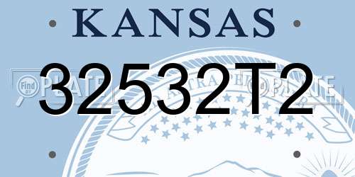 32532T2 Kansas License Plate