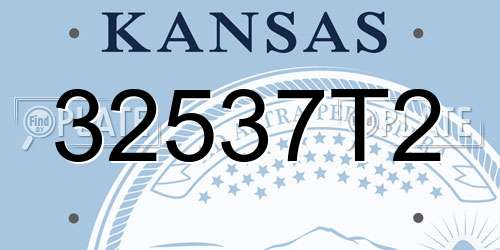 32537T2 Kansas License Plate