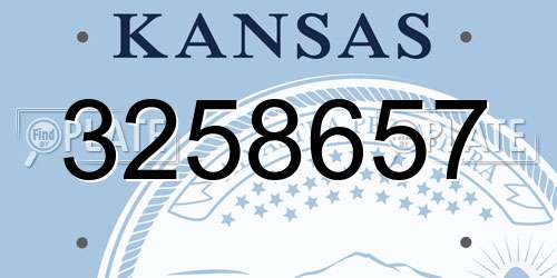 3258657 Kansas License Plate