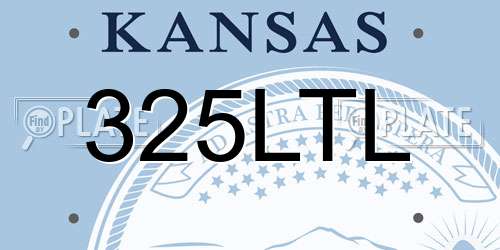 325LTL Kansas License Plate