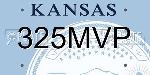 325MVP Kansas License Plate