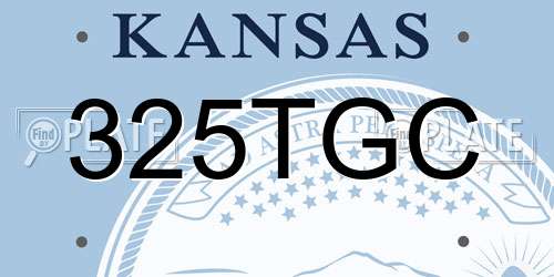 325TGC Kansas License Plate