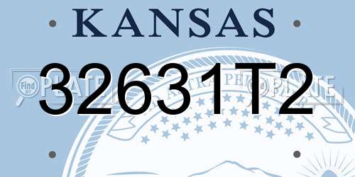 32631T2 Kansas License Plate