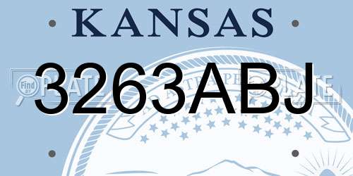3263ABJ Kansas License Plate