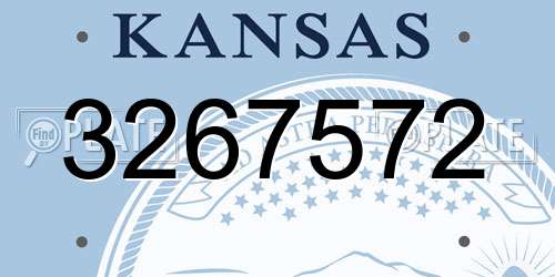 3267572 Kansas License Plate