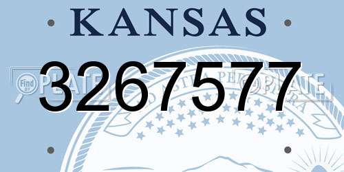 3267577 Kansas License Plate