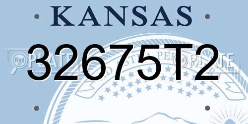32675T2 Kansas License Plate