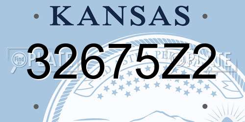 32675Z2 Kansas License Plate