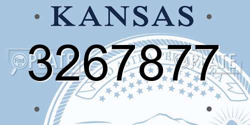 3267877 Kansas License Plate