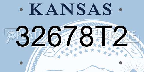 32678T2 Kansas License Plate