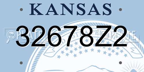32678Z2 Kansas License Plate
