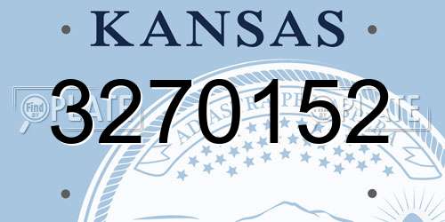 3270152 Kansas License Plate