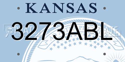 3273ABL Kansas License Plate
