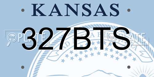 327BTS Kansas License Plate
