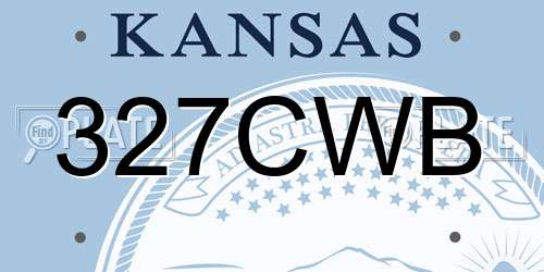 327CWB Kansas License Plate
