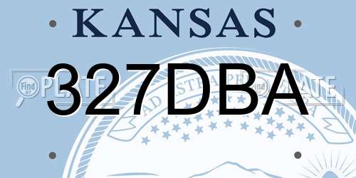 327DBA Kansas License Plate