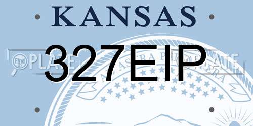 327EIP Kansas License Plate