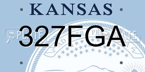 327FGA Kansas License Plate