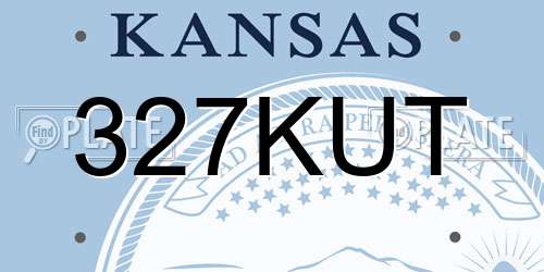 327KUT Kansas License Plate