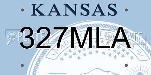 327MLA Kansas License Plate