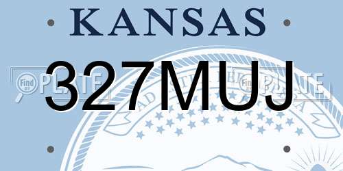 327MUJ Kansas License Plate
