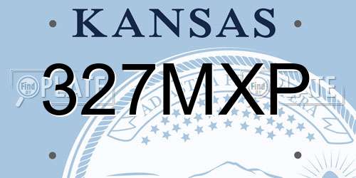 327MXP Kansas License Plate