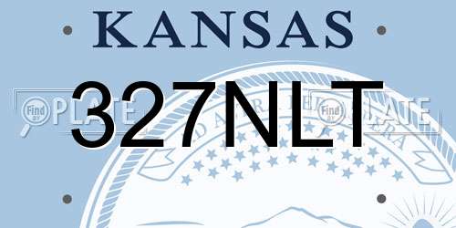 327NLT Kansas License Plate