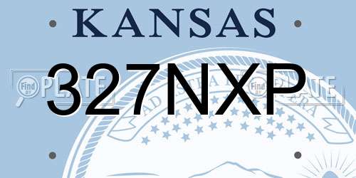 327NXP Kansas License Plate