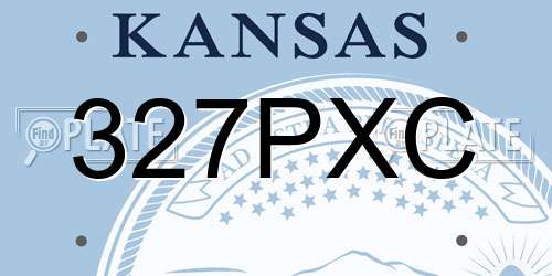327PXC Kansas License Plate