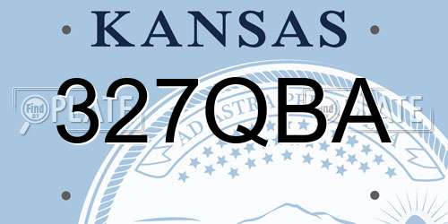 327QBA Kansas License Plate
