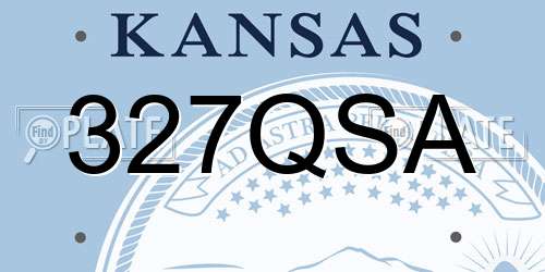 327QSA Kansas License Plate