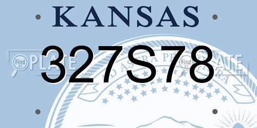 327S78 Kansas License Plate