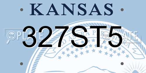 327ST5 Kansas License Plate