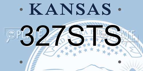 327STS Kansas License Plate