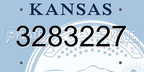 3283227 Kansas License Plate