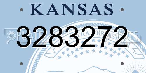 3283272 Kansas License Plate
