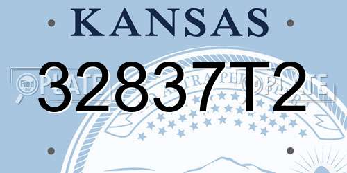 32837T2 Kansas License Plate