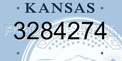 3284274 Kansas License Plate