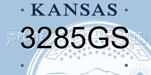3285GS Kansas License Plate