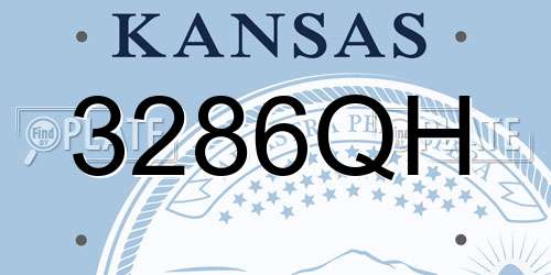 3286QH Kansas License Plate