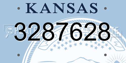 3287628 Kansas License Plate